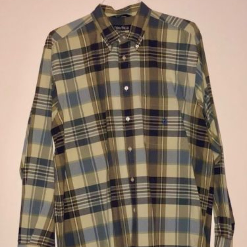 Nautica Casual Shirt Long Sleeve Button Down